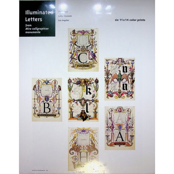 Illuminated Letters Caligraphy 11x14 Print ABC HKN Calligraphiae Getty Museum - Picture 2 of 2